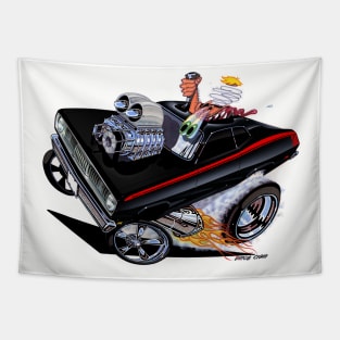 MO TWISTED Black n Red 71 Duster Tapestry