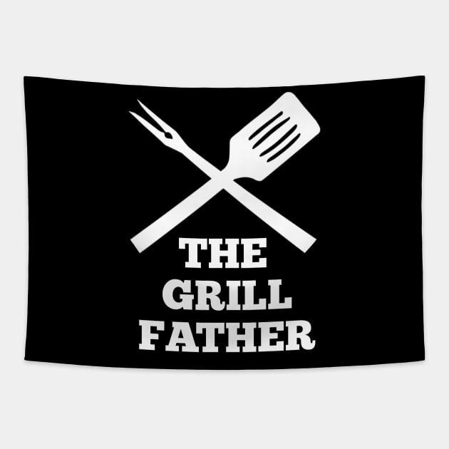 the grillfather (funny apron for dads / fathers) Tapestry by acatalepsys 