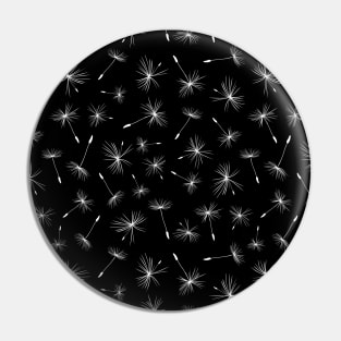 Monochrome Dandelions Pin