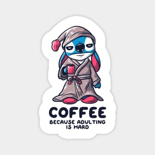 Coffee Because Adulting is Hard Funny Experiment Magnet