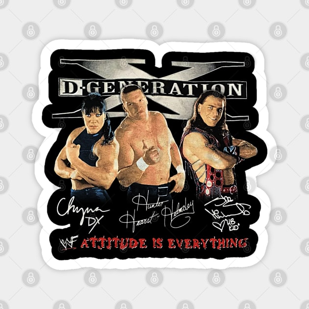 Shawn Michaels - Triple H - Chyna - DX - WWF Wrestling Magnet by nicklower