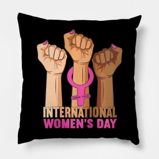 Happy Womens Day 8 March 2024 International Womens Day Pillow