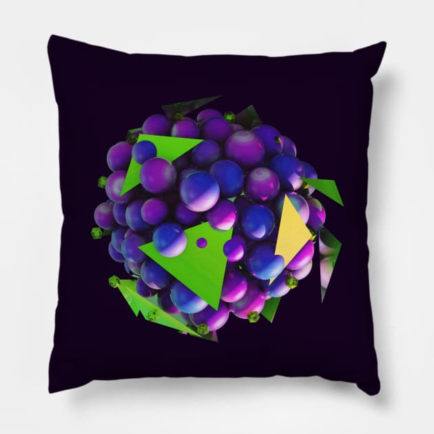 Planet futuristic modern 3d space Pillow by carolsalazar