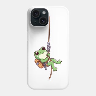 Cute frog Abseiling Phone Case