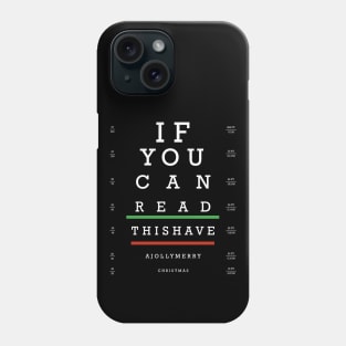 Snellen Test for Christmas Phone Case