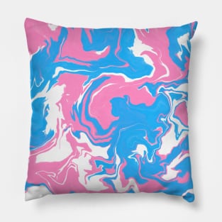 Proud Trans Transexual LGBTQ Pride Colors Aesthetic Marble Pattern v2 Pillow