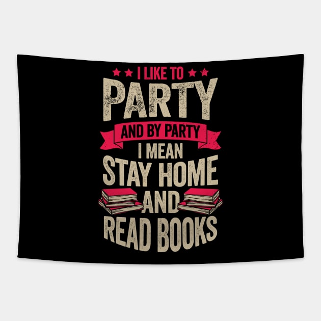 Funny Bookworm Book Reading Lover Gift Tapestry by Dolde08