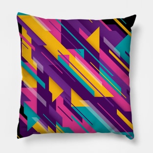 colorful triangle geometric abstract Pillow