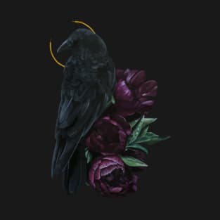 crow and flowers T-Shirt