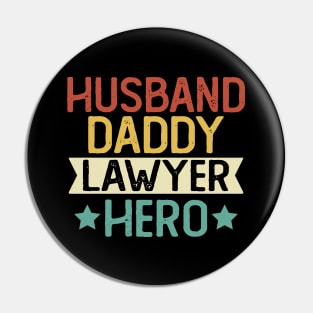 Husband Daddy Lawyer Hero Gift Lawyer Dad Gift Pin