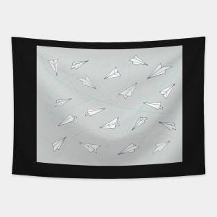 Paper planes pattern Tapestry