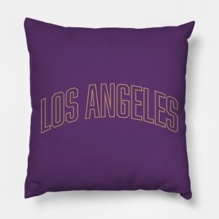 Los Angeles Gold Outline Pillow