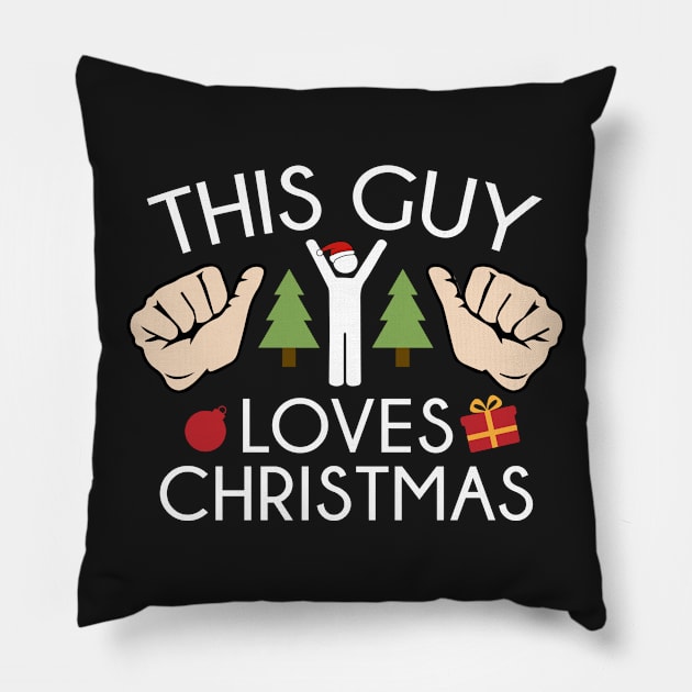 This Guy Loves Christmas Pillow by nobletory