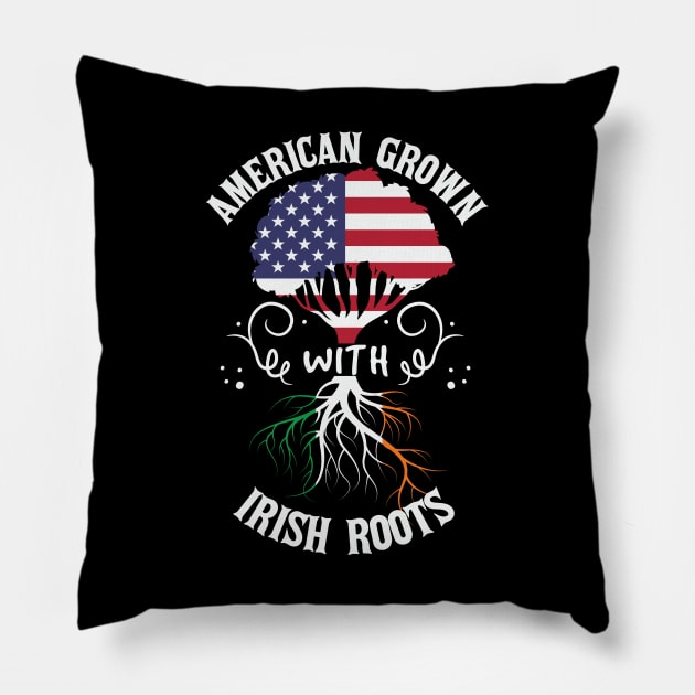 american grown with irish roots Pillow by busines_night