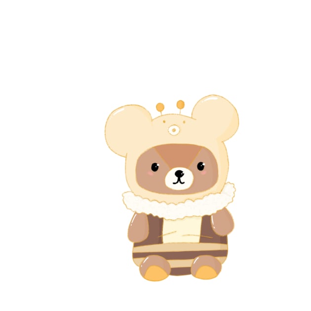 Honey Bee Bear by Mydrawingsz