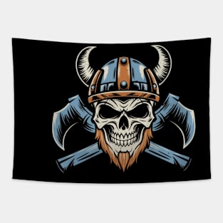 American Traditional Vikings Tattoo Tapestry