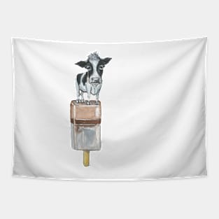 Cow on Ice Tapestry