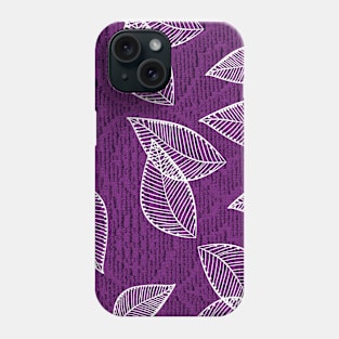 Retro Purple Leaves Phone Case