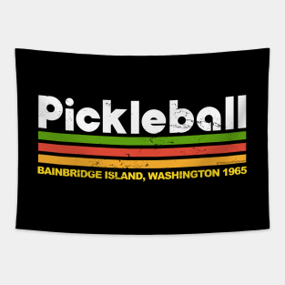 Vintage Pickleball Design - Bainbridge Island, Washington Tapestry