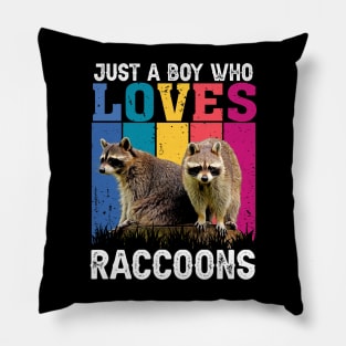 Playful Panache Raccoon Graphic Top Pillow