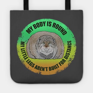 Round Pallas Cat Green Yellow Tote