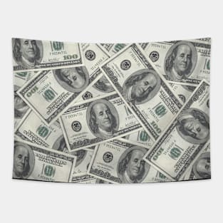 Rich Money Novelty Dollars Tapestry