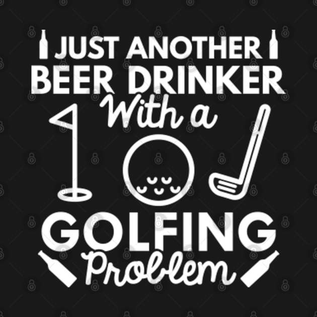 Beer Drinker Golfing by VectorPlanet