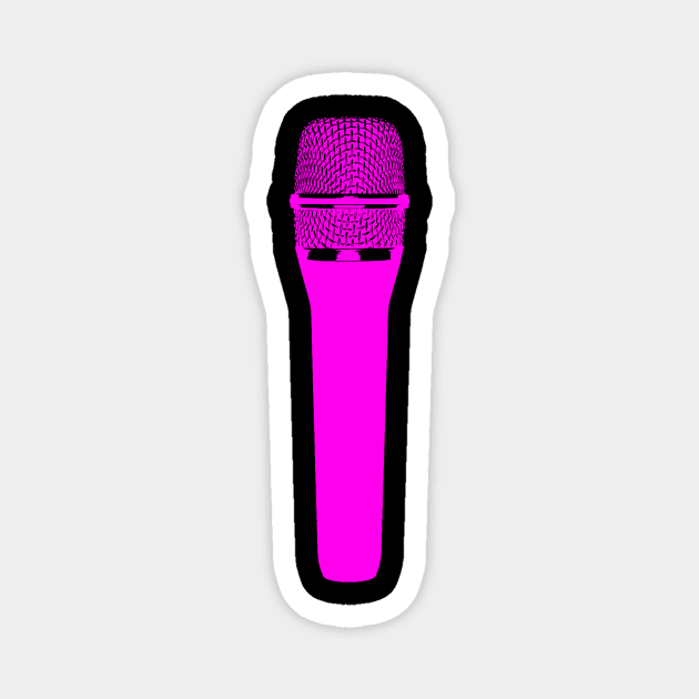 Magenta mic Magnet by Vin Zzep