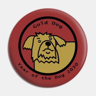 Year of the Gold Dog 2030 Pin