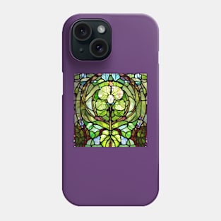 Stained Glass Flower Among Leaves Phone Case