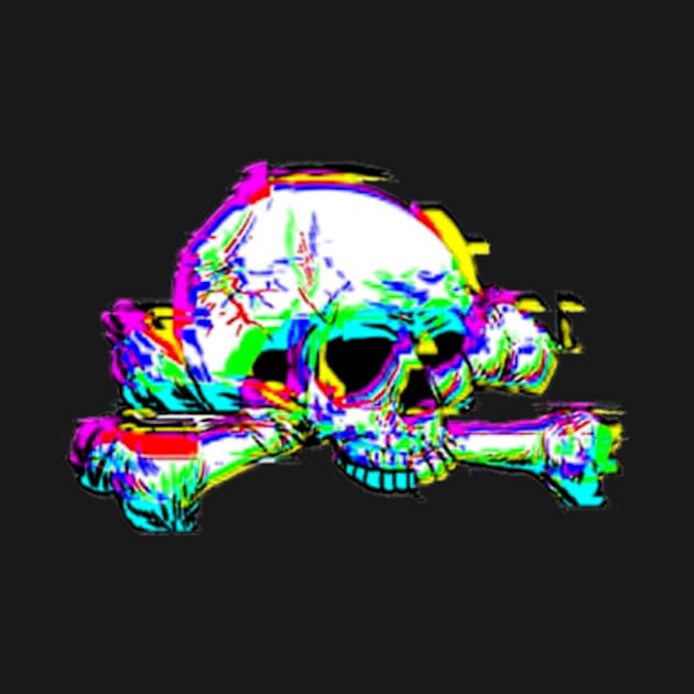 glitch effect skull 666 by KristinaOndemande