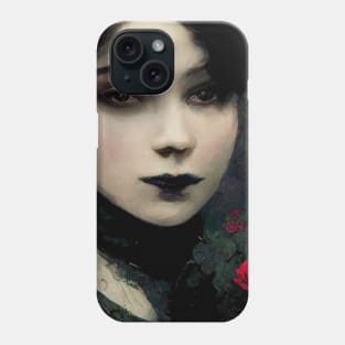 Goth Woman Watercolor Phone Case