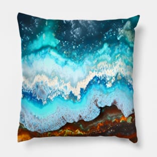 Gemstone Agate Jasper texture 16 Pillow