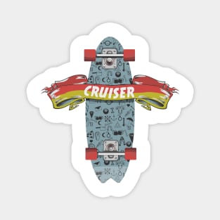 Cruiser Skateboard Magnet