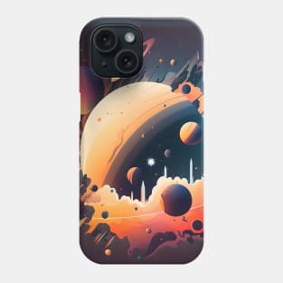 Cosmic Space Splatter Supergiant Planet Cloud Phone Case