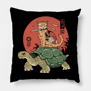 Catana on Turtle Pillow