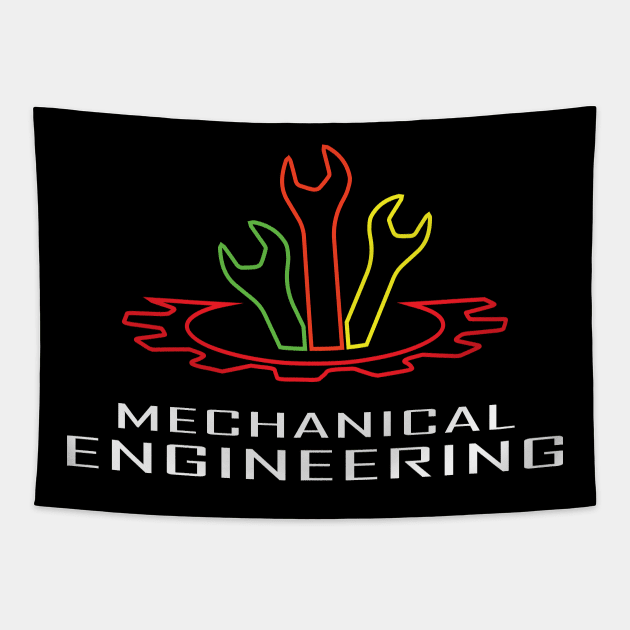 mechanical engineering, mechanics logo tools Tapestry by PrisDesign99