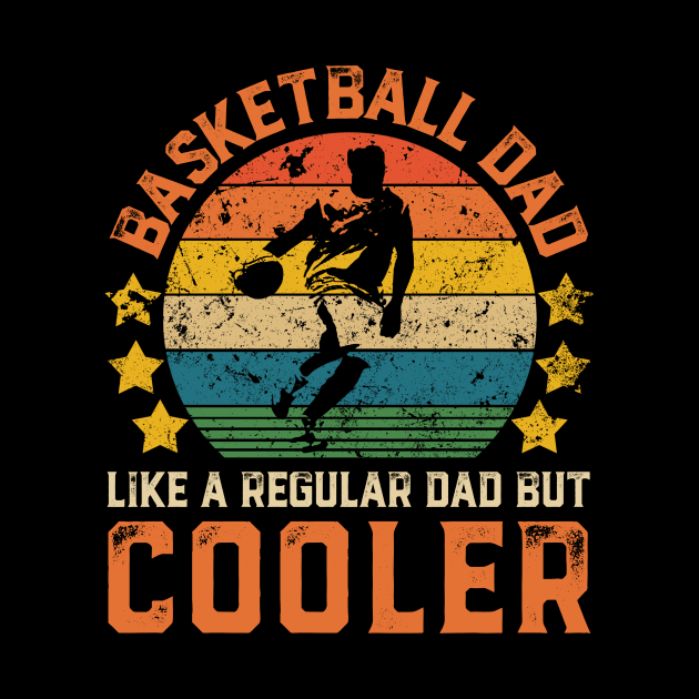 Basketball Dad Funny Vintage Basketball Player Father's Day Gift by Damsin