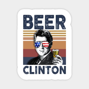 Beer Clinton US Drinking 4th Of July Vintage Shirt Independence Day American T-Shirt Magnet