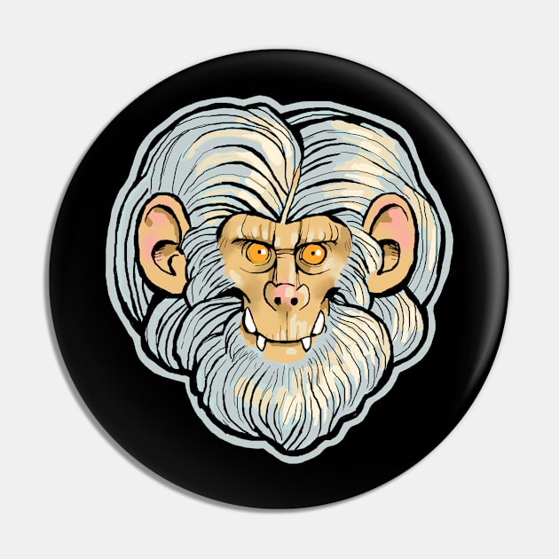 Yeti face Pin by Cohort shirts