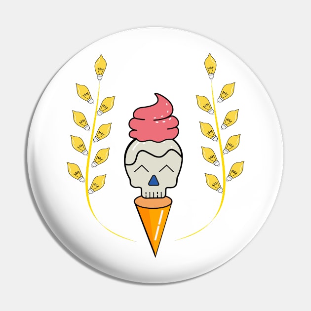 happy skull ice cream Pin by jaml-12