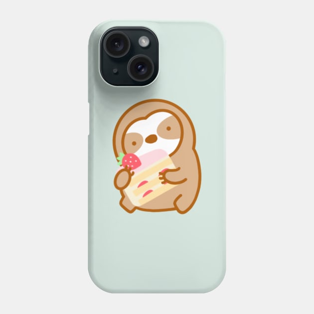 Cute Strawberry Shortcake Sloth Phone Case by theslothinme
