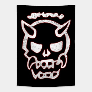 Cool Black and White Oni Head Japan Skull from Wind Breaker Anime Web Manga Icons WB-5 Tapestry