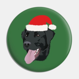 Christmas Black Lab Pin