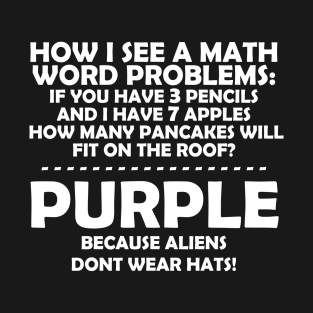 HOW I SEE A MATH WORD PROBLEMS T-Shirt