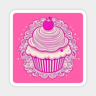 Strawberry Cupcake Magnet