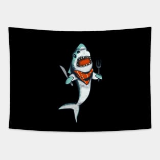 Hungry Shark Funny Ocean Sea Animal Surf Tapestry