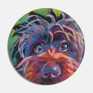 WireHaired Pointing Griffon Bright colorful pop dog art Pin