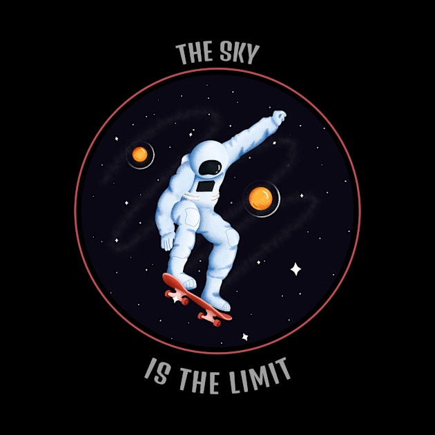 The Sky Is The Limit Cool T-shirt Design by Awe Cosmos Store
