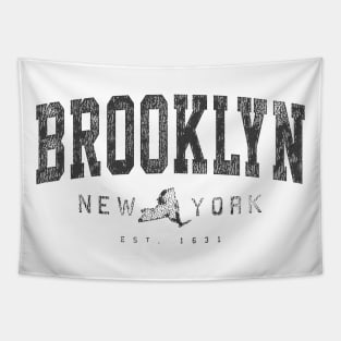 Brooklyn NY Arched Distressed Retro Print Tapestry